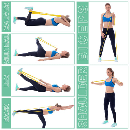 Resistance Bands, Pull Up Bands, Workout Bands for Exercise, Thick Heavy Resistance Band Set with Door Anchor, Elastic Bands for Body Stretching, Crossfit Training at Home/Gym Men & Women Women