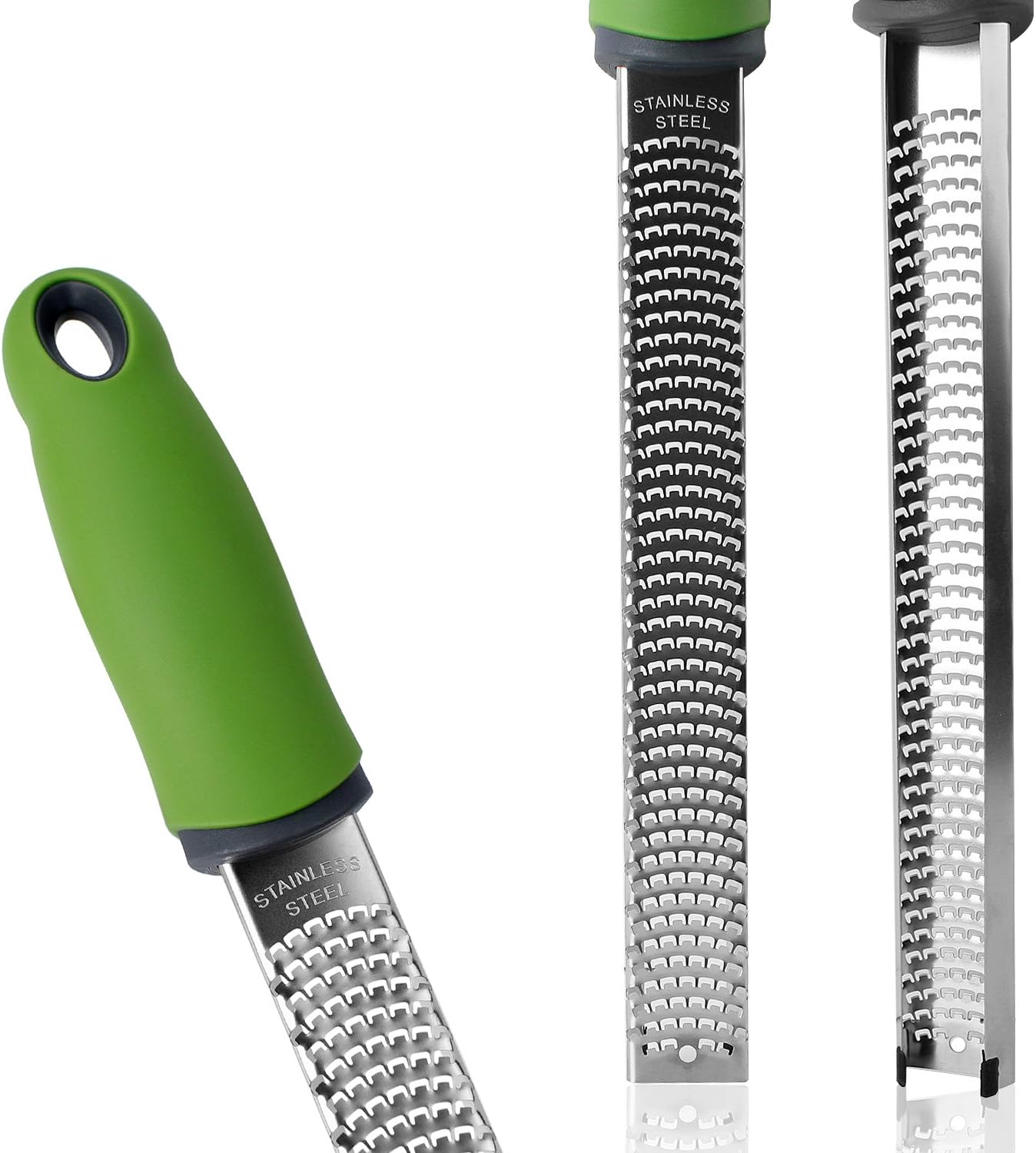 Sunkuka Pro Citrus Lemon Zester & Cheese Grater - Stainless Steel Ginger, Garlic, Potato, Nutmeg, Chocolate Peeler with