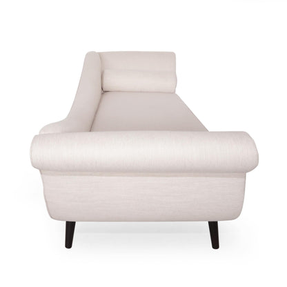 Merax Upholstered Chaise Lounge Accent Chair, Modern Tufted Lounge Sofa with Solid Wood Legs, Indoor Reclining Chair for Living Room Bedroom, Beige