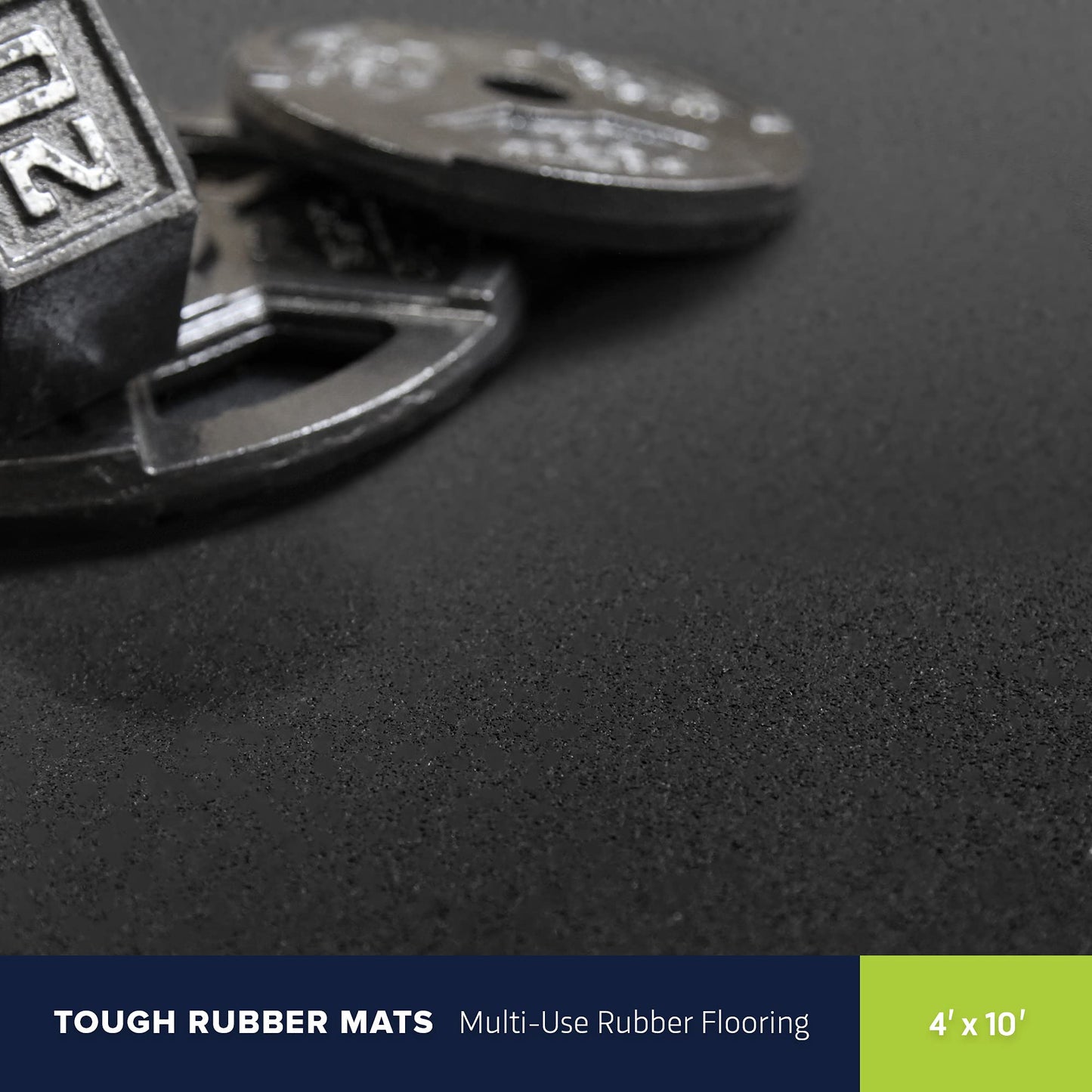 IncStores 1/4" Tough Rubber Roll (4' x 10') - Excellent Gym Floor mats for Medium/Large Equipment and Light/Moderate Free Weights (5 Mats - 4'x10' Brick Red)