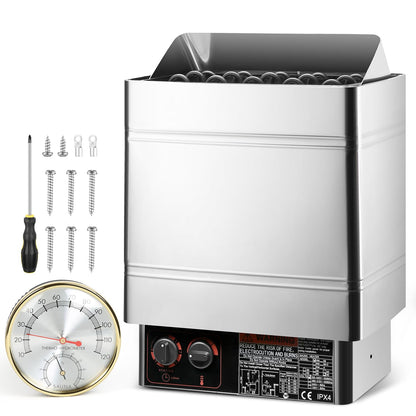 SINLJXDD Sauna Heater Stove-Electric Sauna Heater 220V 9KW，Dry Sauna Heater with Built-in Controller,Home Steam Sauna,Suitable Sauna for Home,SPA Houses,Hotels Dry Saunas (9KW)