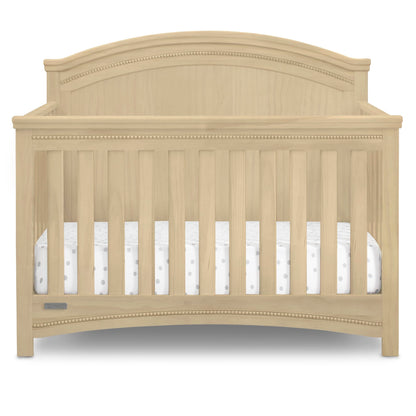 Simmons Kids SlumberTime Emma 4-in-1 Convertible Baby Crib N More - Greenguard Gold Certified, Natural Sandstone