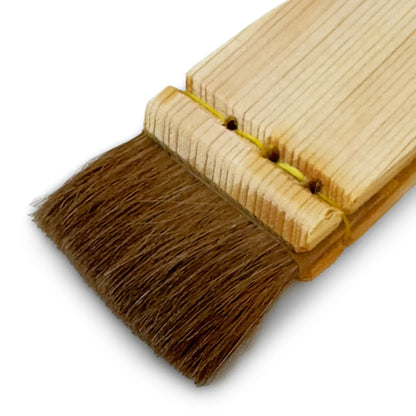 Horsehair Basting Brush - Natural Bristles with Wooden Handle - For BBQ, Baking & Cooking