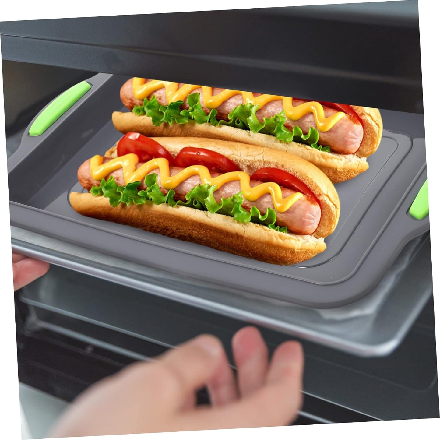 Luxshiny Sheet Cake Pan, Silicone Loaf Pan, Brownie Baking Pan, Rectangular Bakeware for Home Kitchen