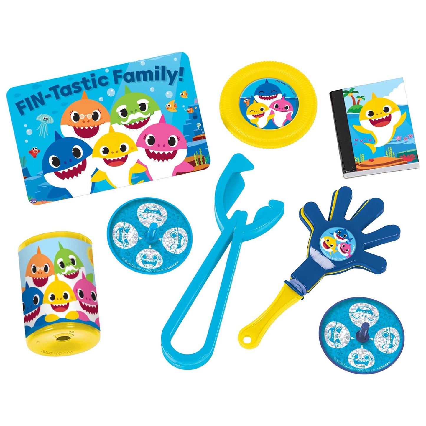 amscan Baby Shark Mega Mix Value Pack - 11.5" x 9" | Assorted Design | 6 Sets of 8 Pcs.