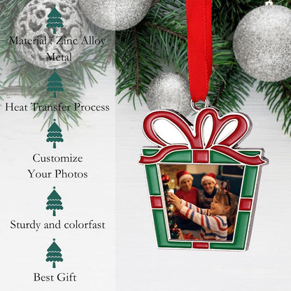 Personalized Christmas Ornaments 2025 | Custom Metal Tree Decor with Photo & Text - Perfect Gift