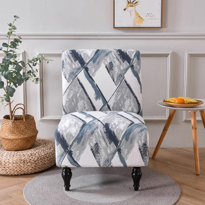 lihuitong Armless 2 Armless Armless 24) Chair Slipcover Pieces Printed Accent Chair Cover Stretch Spandex Slipper Chair