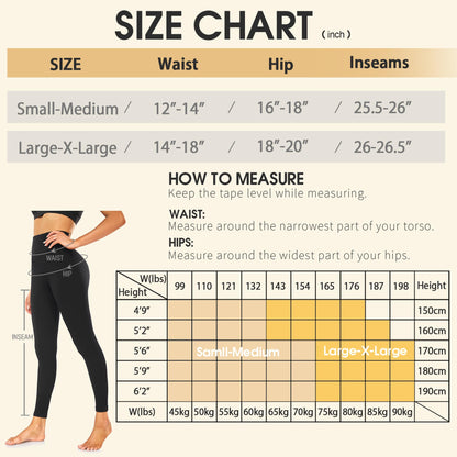 FULLSOFT 3 Pack High Waisted Leggings for Women Soft Tummy Control Yoga Pants for Workout Athletic Running Reg & Plus Size