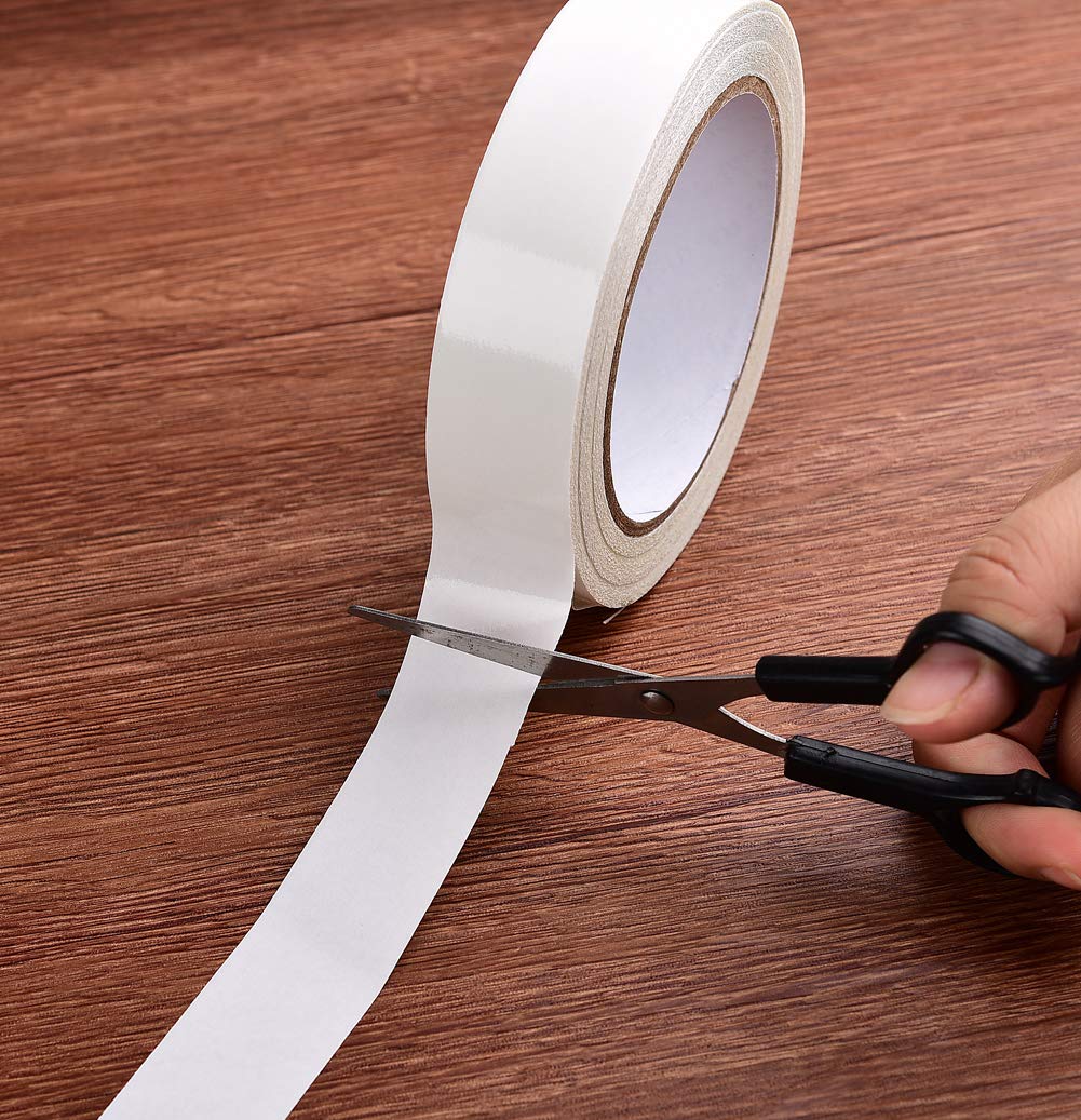 i frmmy Removable Clear Double Sided Sticky Tape- No Residue, Perfect for Gift Wrap, Woodworking- 1 inches x 20 Yards (2 Rolls)