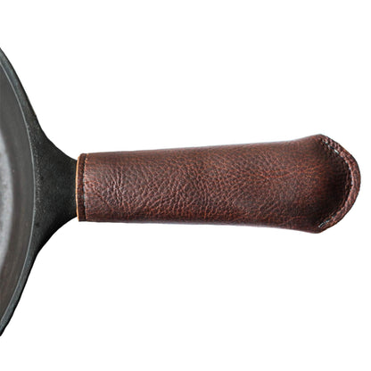 Leather Cast Iron Skillet Pan Handle Cover (Long 5.75")