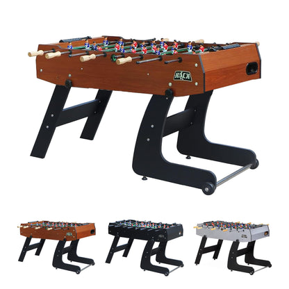 KICK Monarch 48" Folding Foosball Table (Brown) – Compact Indoor Game Table