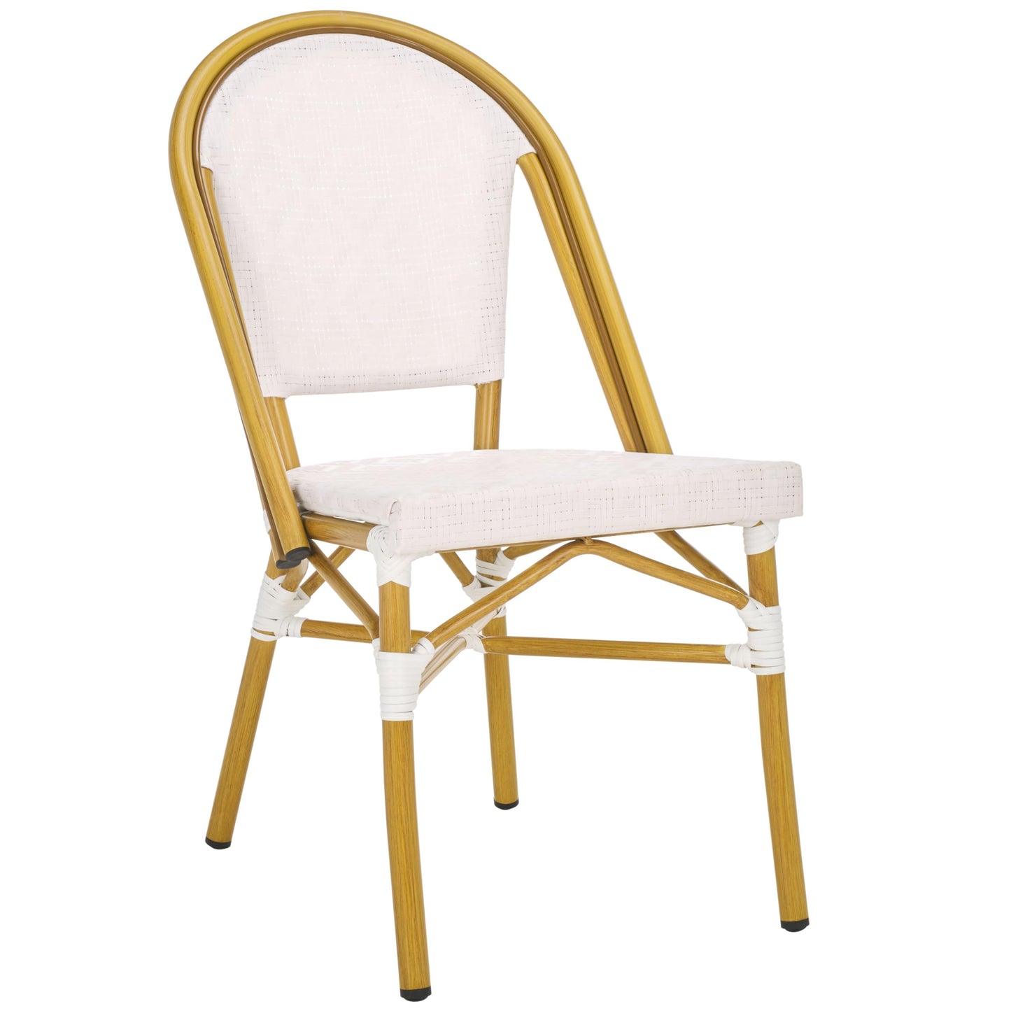 SAFAVIEH Outdoor Collection Lydia White Bistro Chair Set of 2 (Fully Assembled)