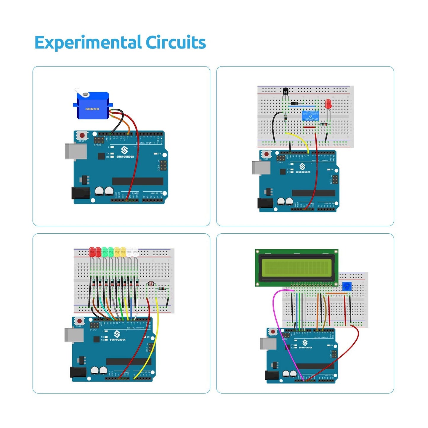 SunFounder Project The Most Complete Electronics Starter Kit Compatible with Arduino Mega 2560 R3 Mega328 Nano, 73 Tutorials Included
