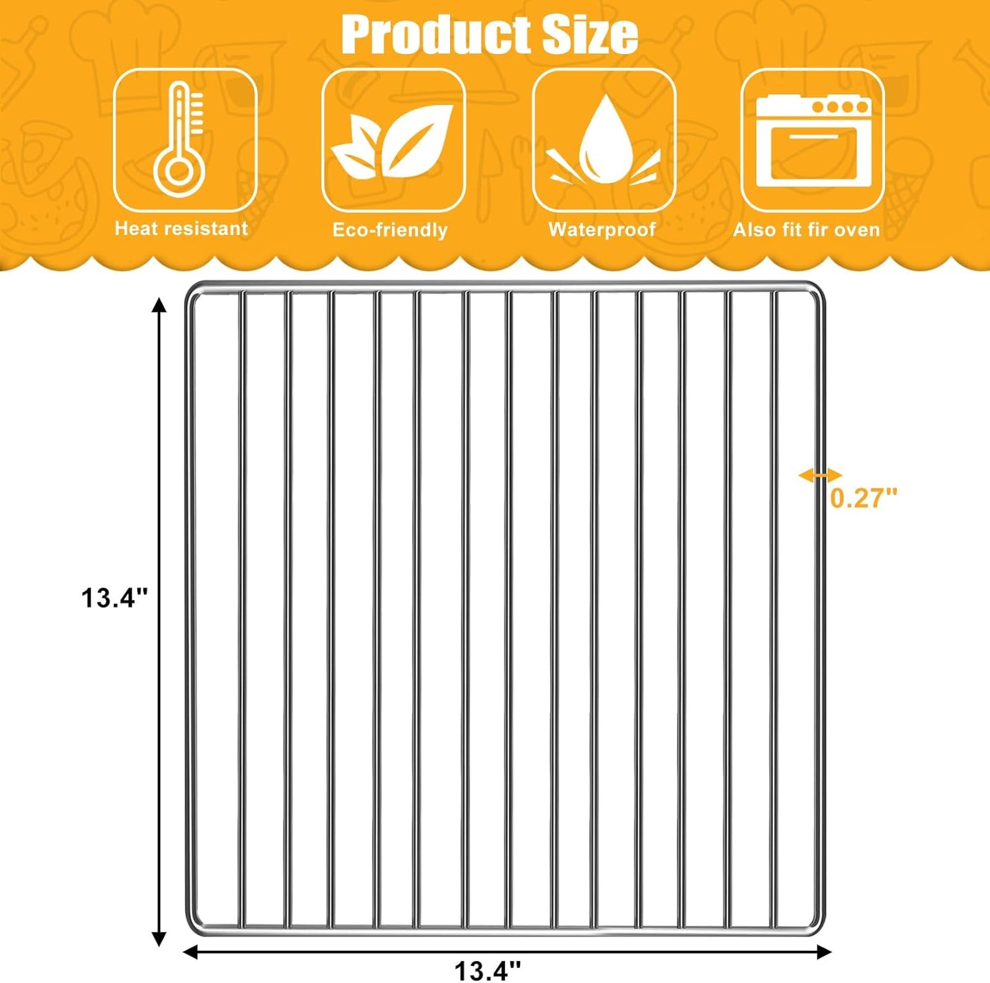 Air Fryer Rack for Ninja Foodi 10 in 1 SP100, 13.4'' Stainless Steel Accessories for Countertop Oven, Dishwasher Safe