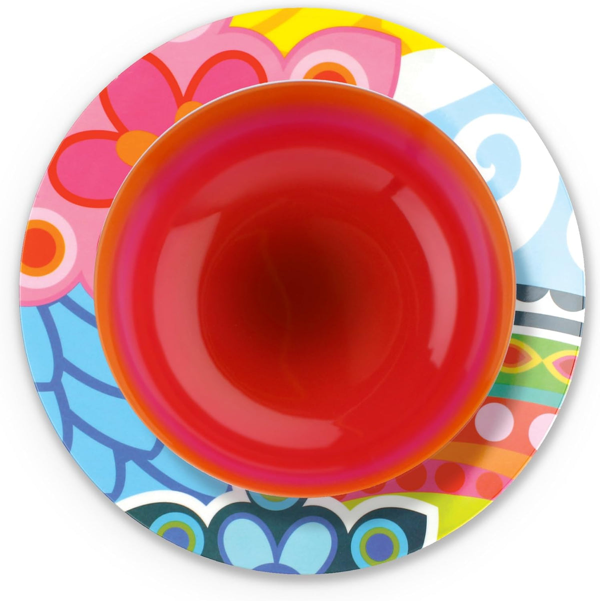 French Bull 8" Pasta Bowl - Melamine Dinnerware (Pink Ombre)