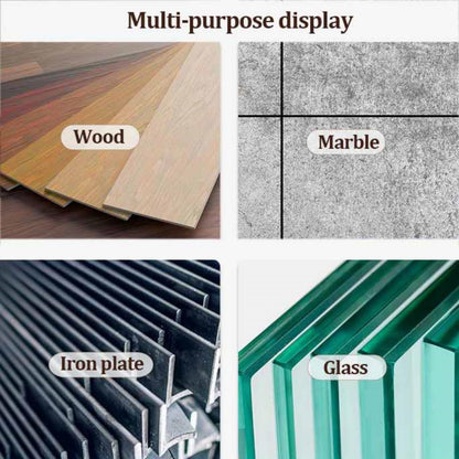 Metal Ceramic Tile Display Rack, Standing Slotted Flooring Display Shelf, Large Floor Storage for Tiles, Wooden Floor Sample Holder for Showroom & Retail Use (Double Row)(Gold,Small)