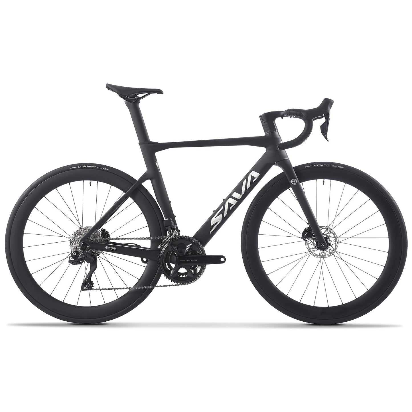 SAVADECK Carbon Road Bike, Lightweight 24-Speed Shifting Road Bicycle with Shimano 105 Di2 7170 Groupset, Carbon Frame with 700C Carbon Wheelset Disc Brake, Integrated Design Race Bikes for Adults