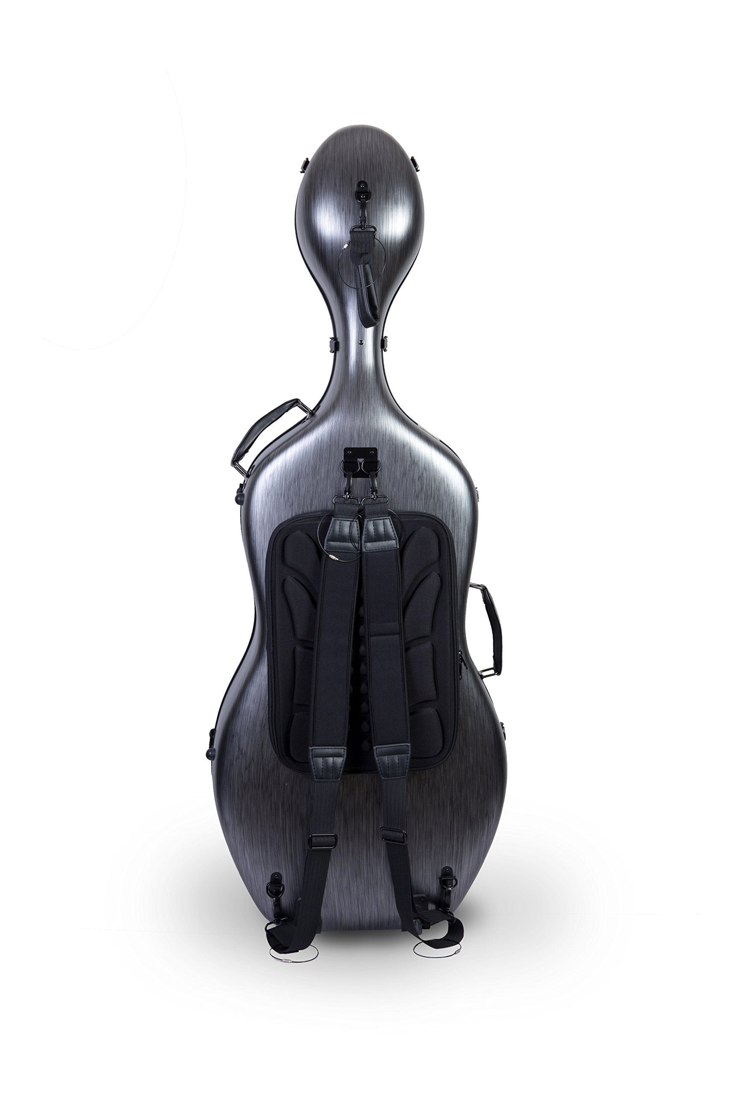 Crossrock Poly Carbon Composite Case fits for 3/4 Size Cello with Backpack and Wheels in Black(CRF102CETBKHT) (CRF1020CETBKHT)
