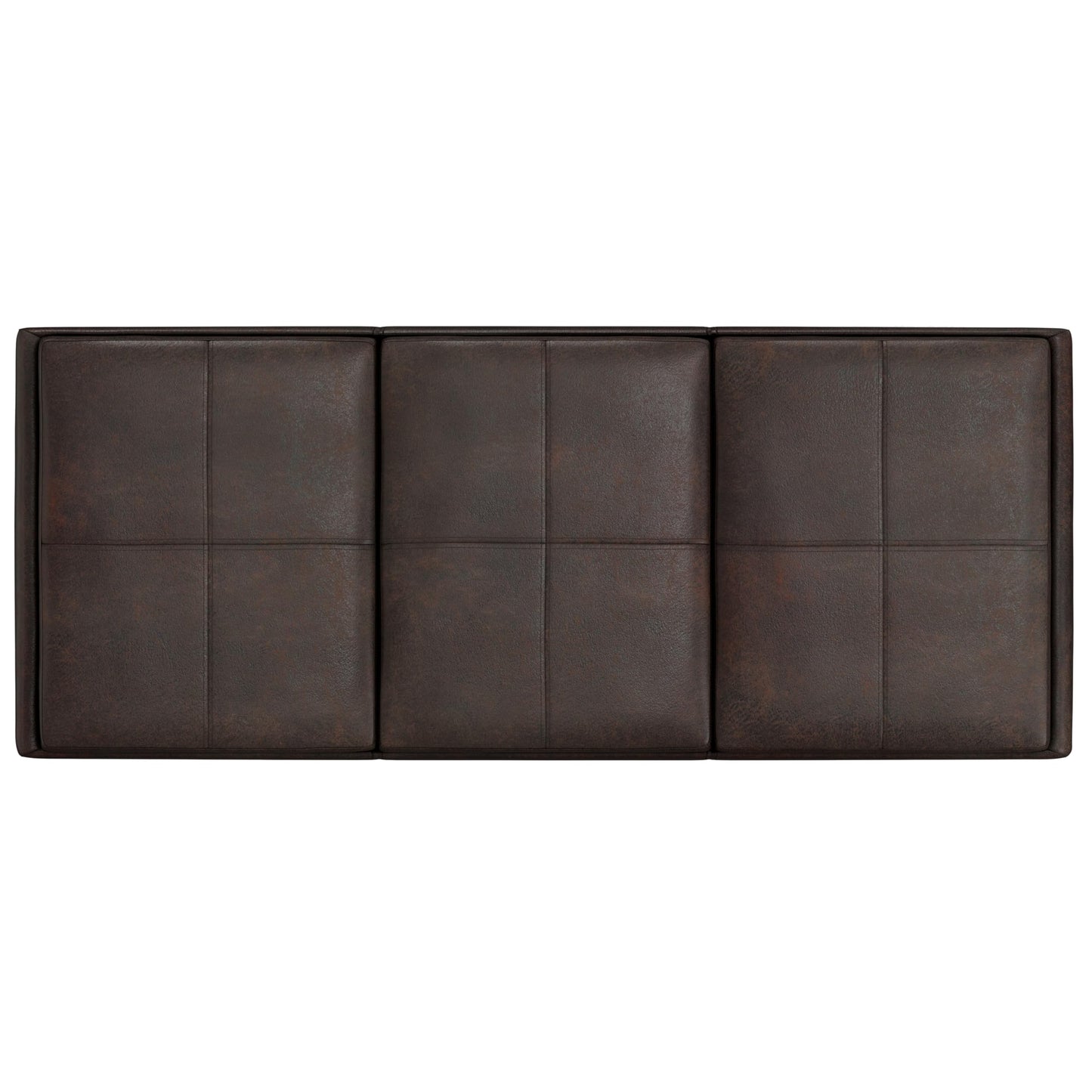 SIMPLIHOME Avalon Storage Ottoman - 42 inch Wide Upholstered Vegan Leather Rectangular Flip-Top Ottoman in Distressed Brown, Contemporary Coffee Table Ottoman for Living Room with Hidden Storage