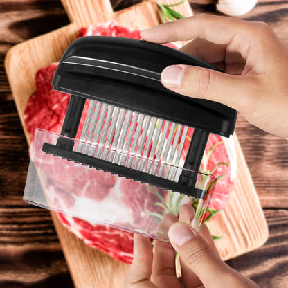 Badelite Meat Tenderizer with 48 Stainless Steel Ultra Sharp Needle Blades Heavy Duty Cooking machine for Tenderizing Beef, Turkey, Chicken, Steak, Veal, Pork, Fish etc
