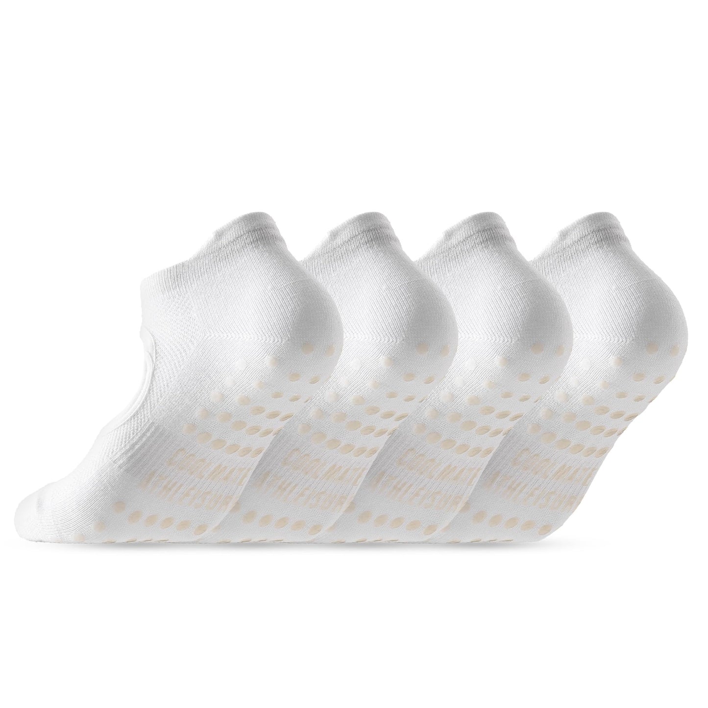 CoolMate Pilates Socks with Grips for Women, Yoga Socks, Crew Non Slip Women for Workout, Barre, Pilates Gifts