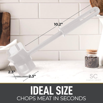 Simple Craft Meat Chopper, Premium Meat Masher & Hamburger Chopper Utensil, Perfect for Cooking, Baking, Turkey, Mashed