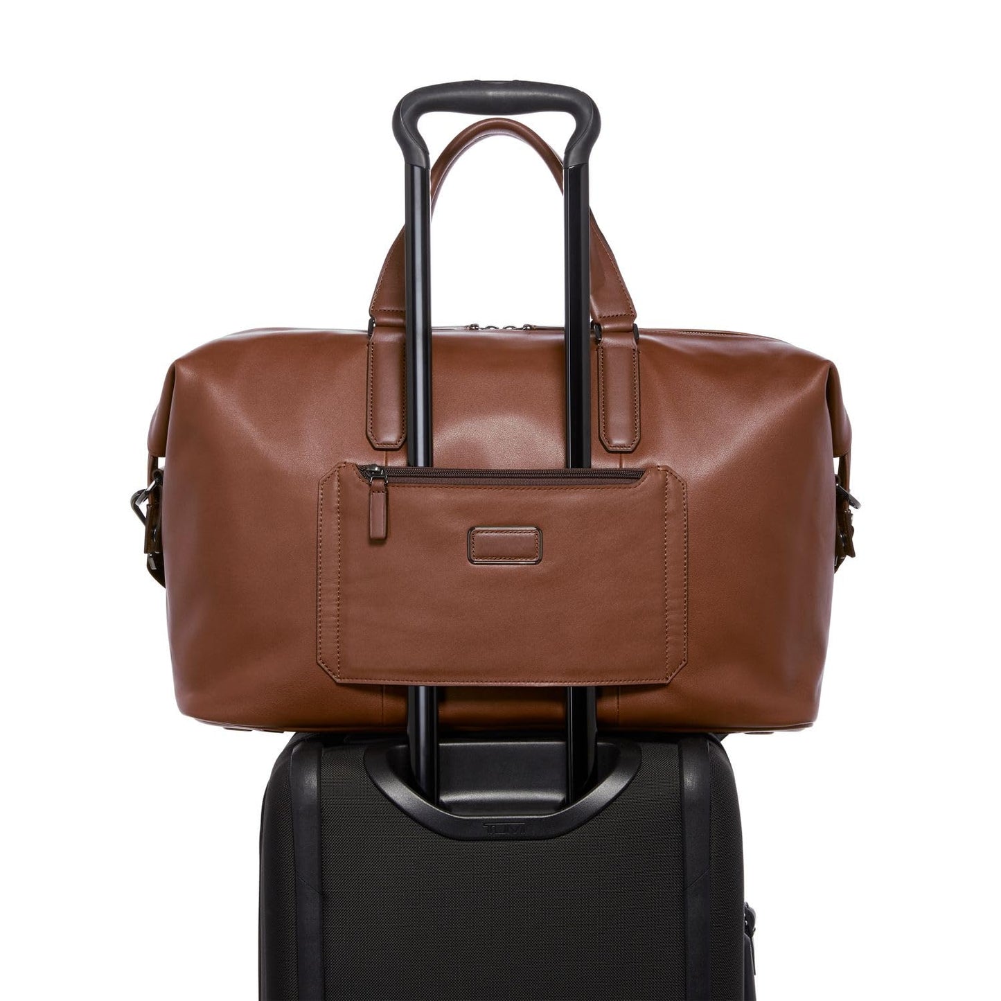 TUMI - Harrison Nelson Duffel - Men's Business & Travel Bag - Spacious Interior - 11.0" X 20.5" X 8.5" - Cognac Leather