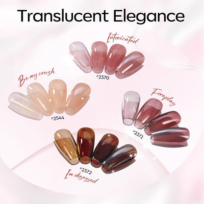 Modelones Gel Nail Polish Kit with UV Light, Milky White Nude Glitter Pink Red Gold Fall Metallic Manicure Set with Base Top Coat Star Stickers 4 Colors Gel Mini Salon Nail Art Gift for Women Girl
