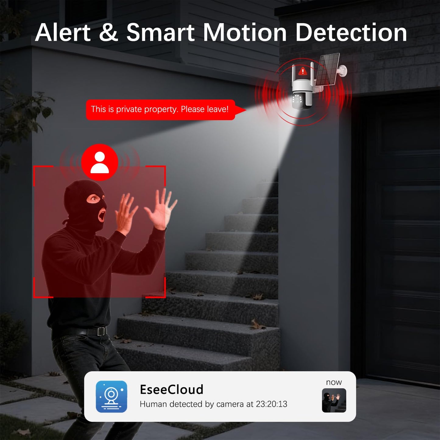 Solar Security Cameras Wireless Outdoor,2 Cam-Kit,Solar-Powered,No Subscription,Home Security Cameras System with 4MP Color Night Vision,Auto Tracking,Spotlight & Siren,64GB Memory Card, 2.4 & 5G WiFi