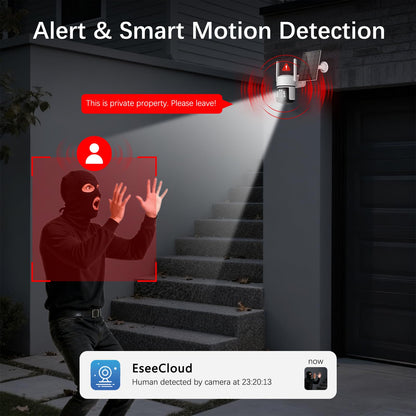 Solar Security Cameras Wireless Outdoor,2 Cam-Kit,Solar-Powered,No Subscription,Home Security Cameras System with 4MP Color Night Vision,Auto Tracking,Spotlight & Siren,64GB Memory Card, 2.4 & 5G WiFi