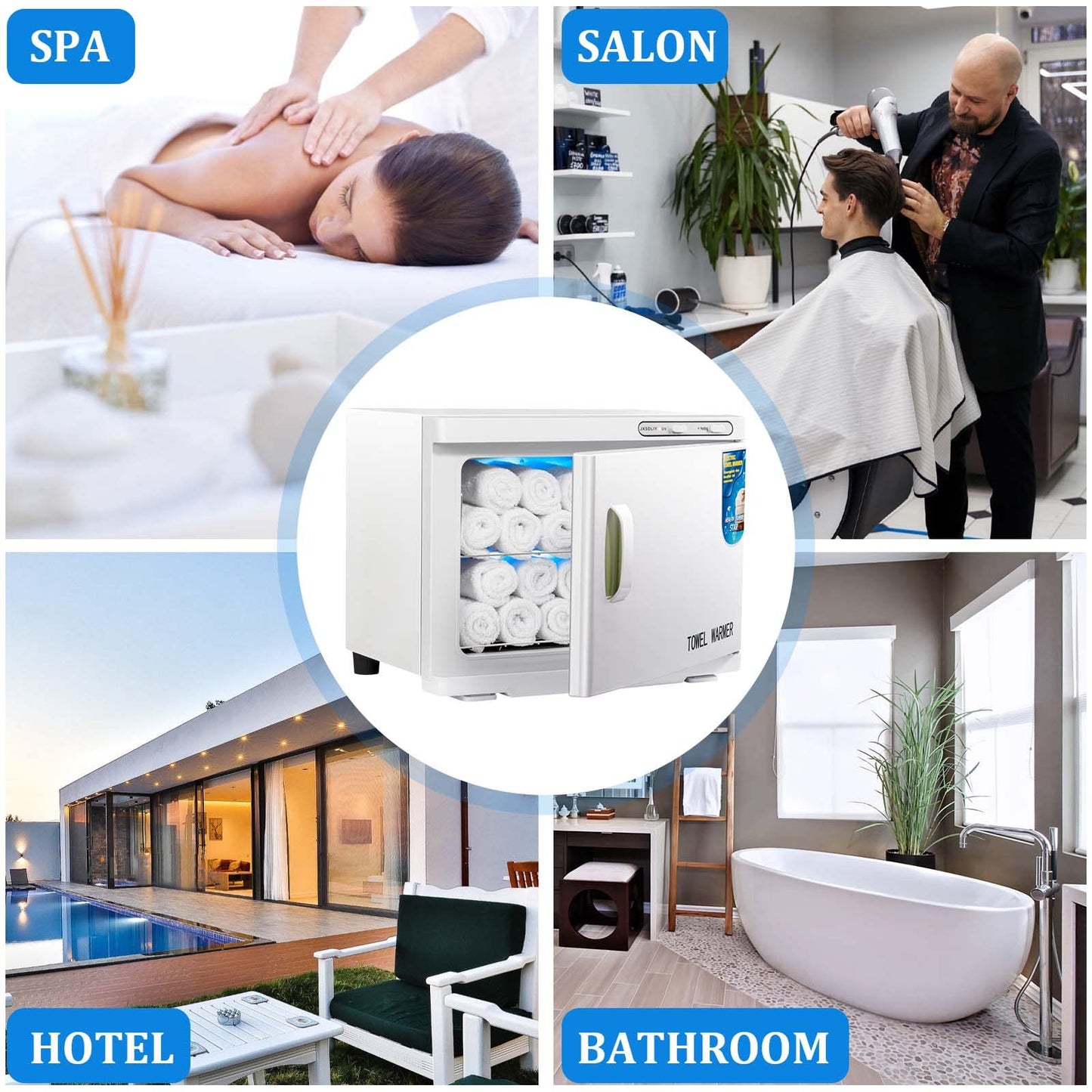 Small Hot Towel Warmer for Spa Home Salon Esthetician 2-in-1 5L Mini Personal Hot Towel Cabinet Towel Warmers Spa, Fast Heating Towel Heater Towel Steamer for Facials…