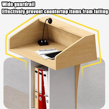 Wooden lectern table, church pulpit, pulpit and lectern, speech lectern stand, professional presentation lectern hosting lectern, hotel welcome desk reception desk, suitable for classrooms(Oak coloure