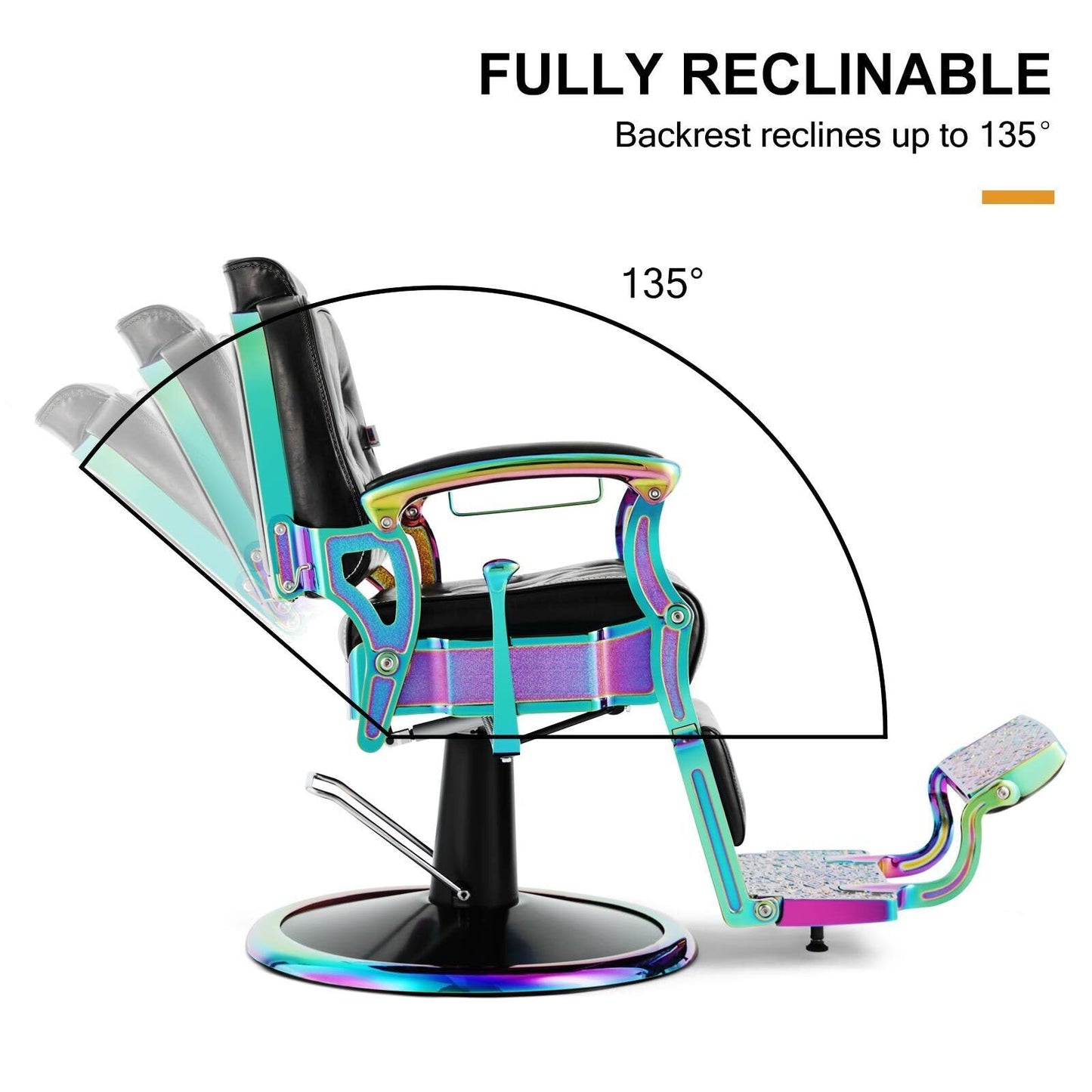 Artist hand Barber Chair All Purpose Hydraulic Recline Salon Chair Beauty Spa Vintage Barber Chair Heavy Duty Chair (Laser Frame)