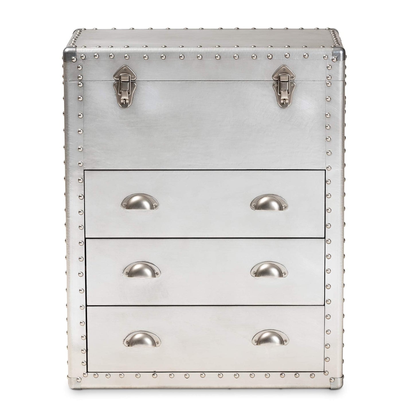 Baxton Studio Multipurpose Shelving and Cabinets, Silver