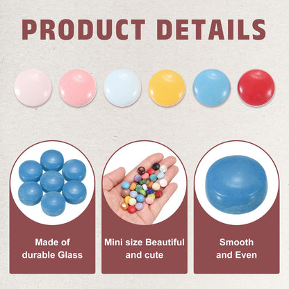MECCANIXITY 12mm Glass Mosaic Tiles, 200g Round Iridescent Glass Pieces Recycled Mosaic Tiles Bulk for Vase Flower Pots Aquarium Decor Garden Project DIY Art Craft, Sea Blue