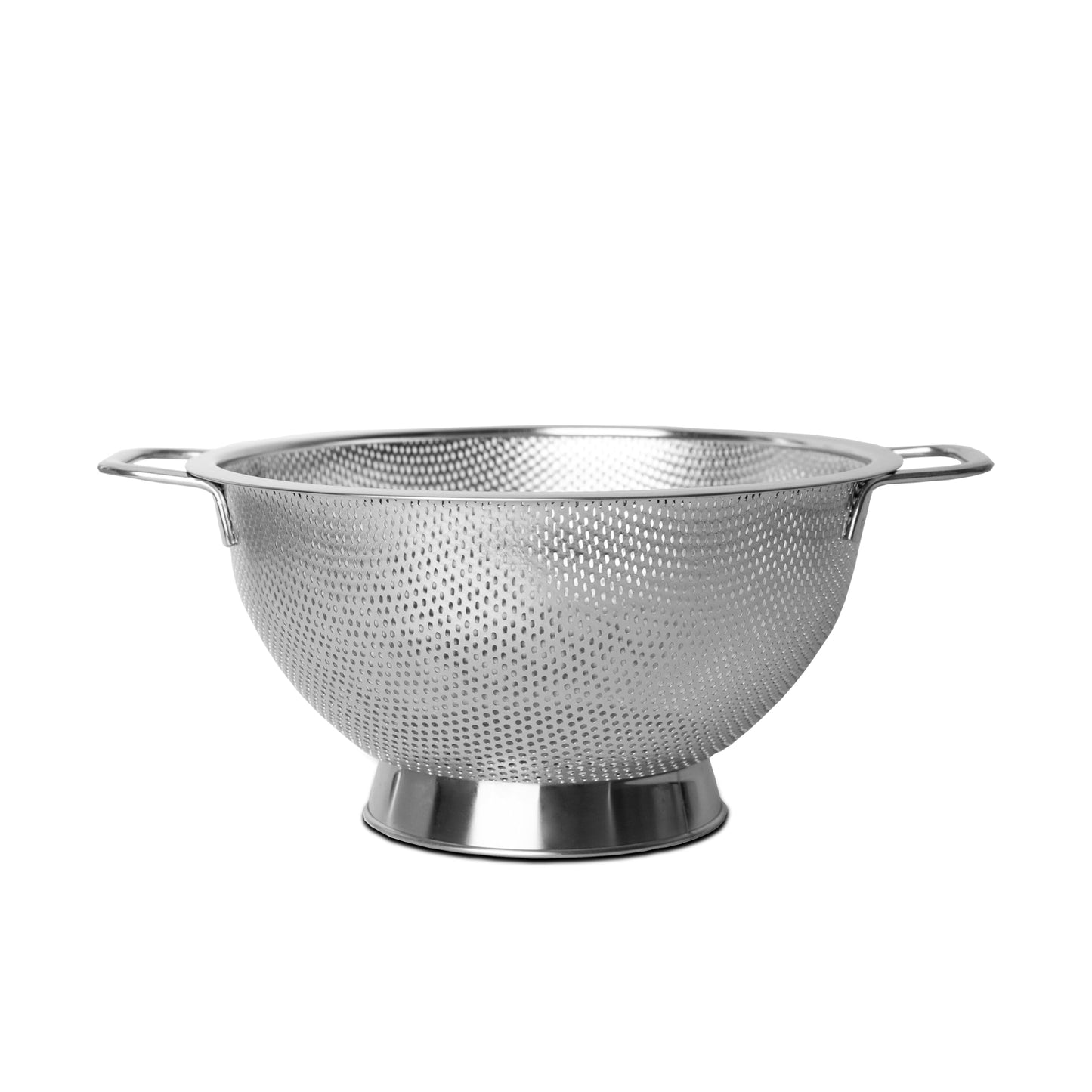 Fox Run Small Stainless Steel Colander, 1 Quart Pasta Strainer With Handles, 7.8” x 9.5” x 4”