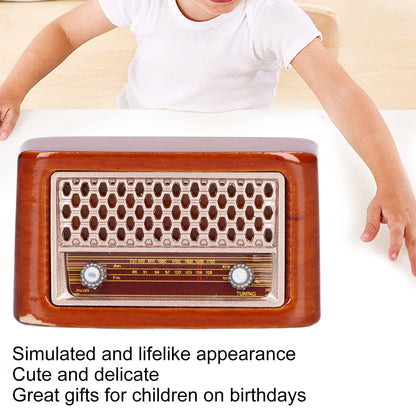 Dollhouse Furniture, 1:12 Miniature Exquisite Wooden Alloy Radio, Classic Exquisite Cute Miniature Radio Model, Dollhouse Decoration Accessories