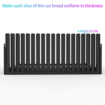 Honbuty Bread Slicer for Homemade Breads, Adjustable Thickness Slicing Guide, Foldable Portable Bread Cutter Suitability for Homemade Breads, Bagel,Cakes - Kitchen Gadget, Baking Tool & Gift(Black)