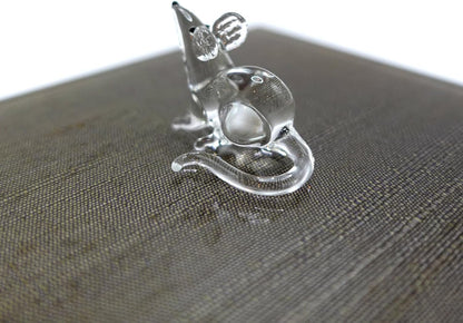 Mouse Micro Tiny Figurines - Hand Blown Glass Art Animals Collectible Gift Home Décor
