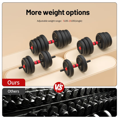 Adjustable Dumbbell, 20/30/40/60/80lbs Dumbbells Set, 4-in-1 Free Weights for Women/Men Workout Equipment Used as Barbell/Kettlebells/Push up Stand for Home Gym