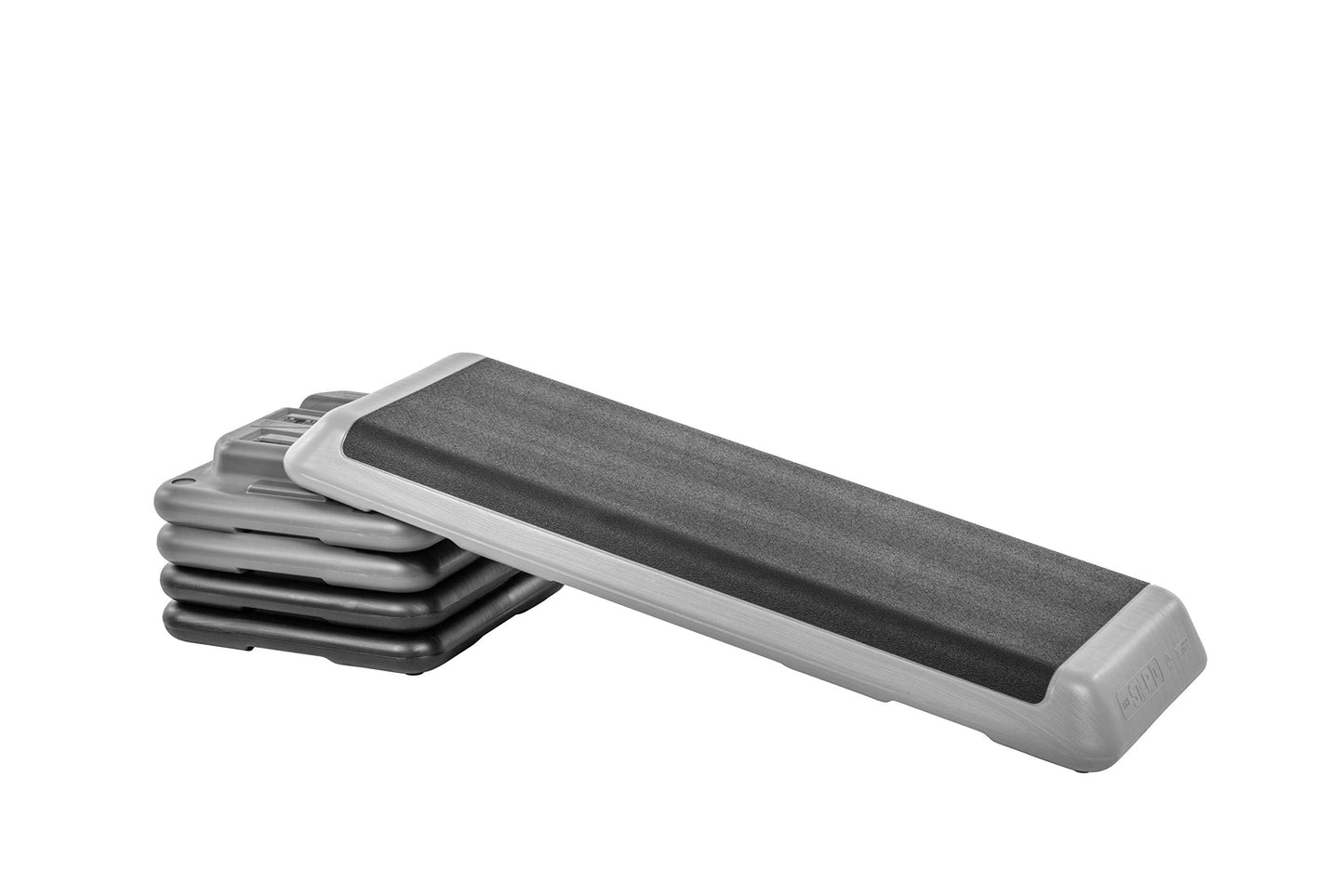 The Step Freestyle Grey Aerobic Platform, Health Club Size Steppers for Exercise