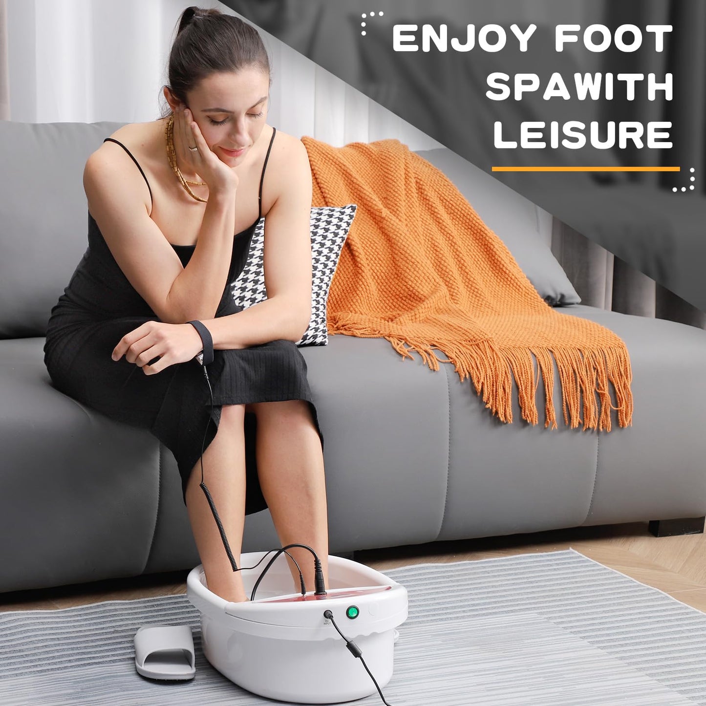 Ionic Foot Bath Detox Machine, Ion Cleanse for Home Use, Salon, Beauty SPA Club (2 Arrays, 100 Liners) Green