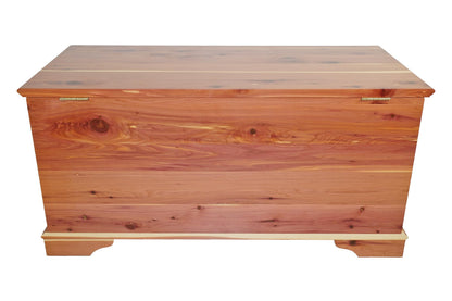 DutchCrafters Rustic Solid Wood Natural Wooden Cedar Chest, Aromatic Cedar Scent - Linen Blanket Storage Chest, Clothes Storage Trunk, End of Bed Storage Bench - Amish Made in USA (36" Width)
