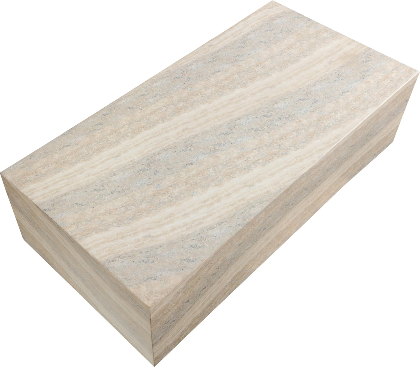 Meridian Furniture Piazza Travertine Finish Concrete Indoor/Outdoor Coffee Table