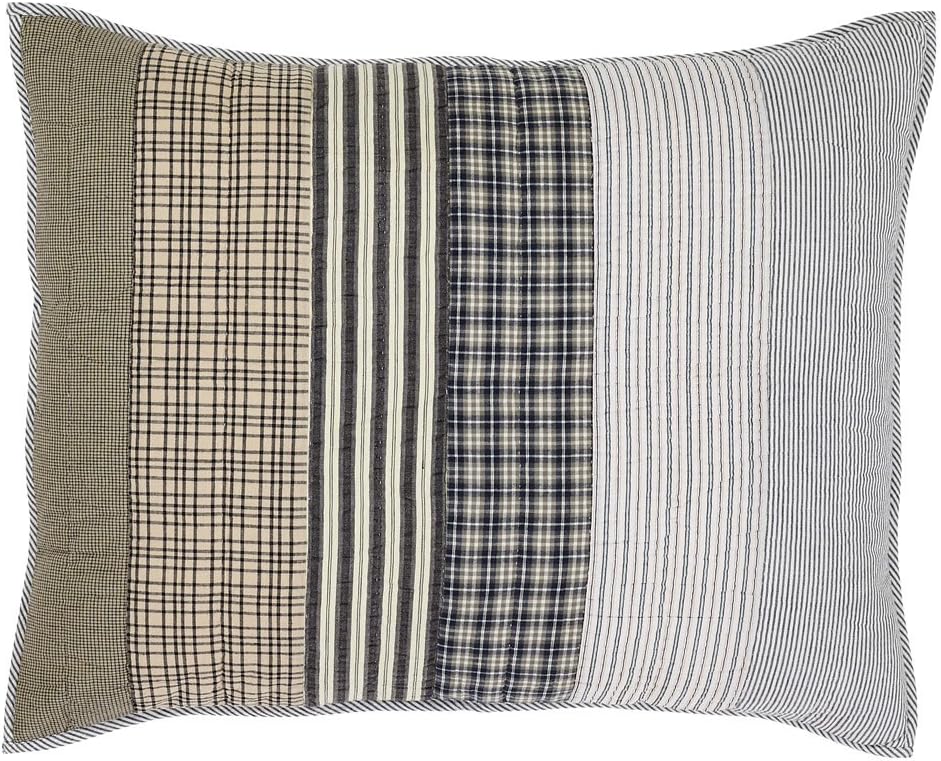 VHC Brands Ashmont Bedding Accessory Pillow Cover Sham for Farmhouse Decor (Standard).