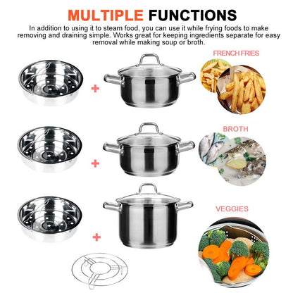 Secura Stainless Steel 6-quart Electric Pressure Cooker Steam Rack Steamer Basket Insert Set
