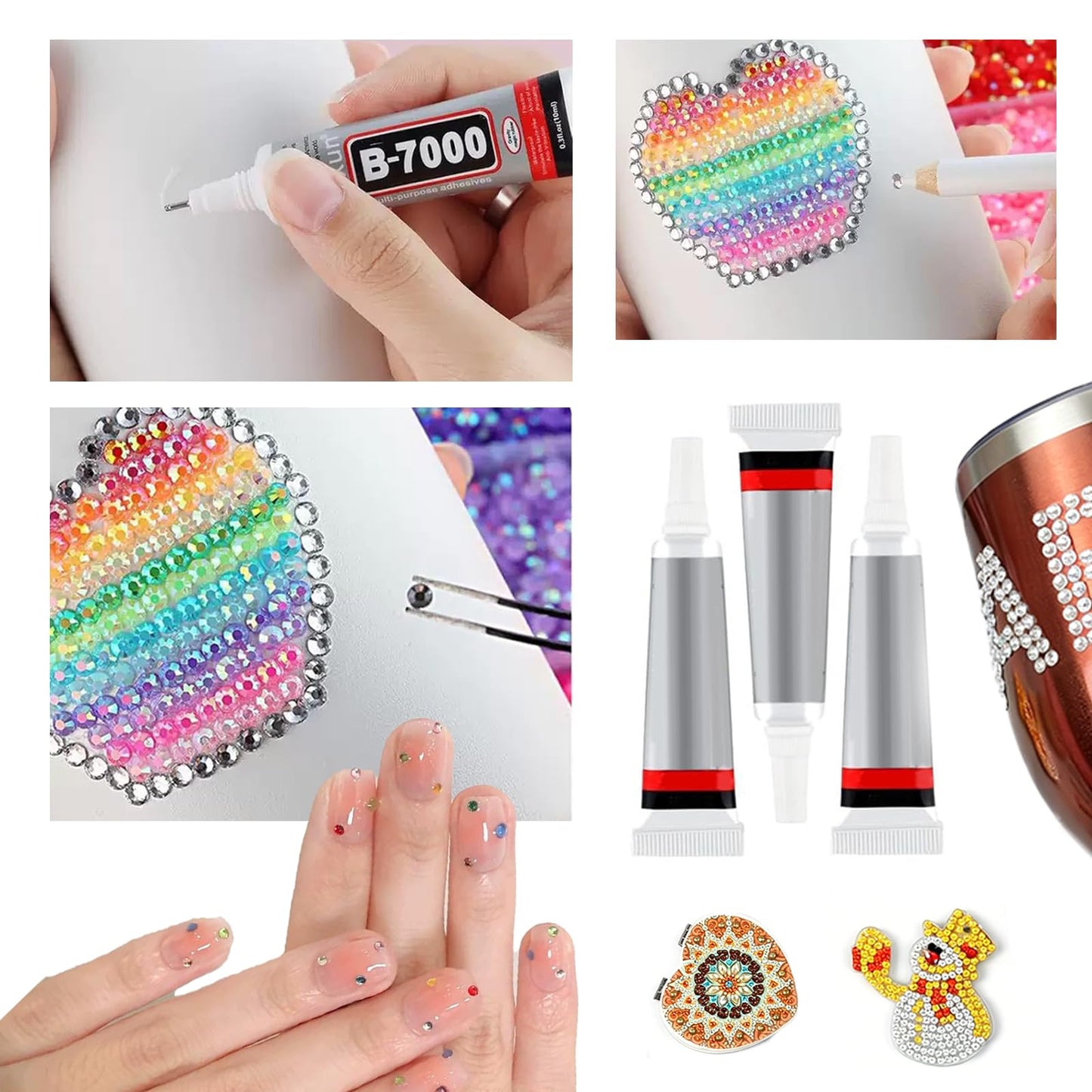 40000 Pcs 40 Colors Resin Jelly Rhinestones for Bedazzling, Multicolor 3mm Flatback Gems for Diamond Art, Bedazzler Kit with Rhinestones and Tools, Rainbow Flatback Rhinestones