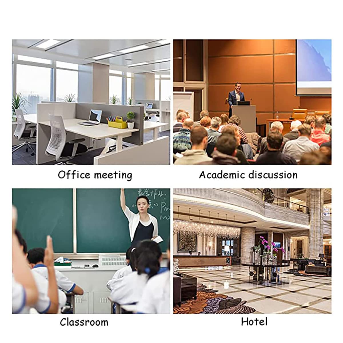 FAiruo Podium Acrylic Lectern Pulpit Media Podium Table Black Transparent Podium for, Church, Award Ceremony, Party Stage