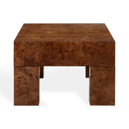SAFAVIEH Couture Collection – Betharose Walnut Burl Wood Coffee Table, Modern Rectangular Living Room Centerpiece (SFV2220A)