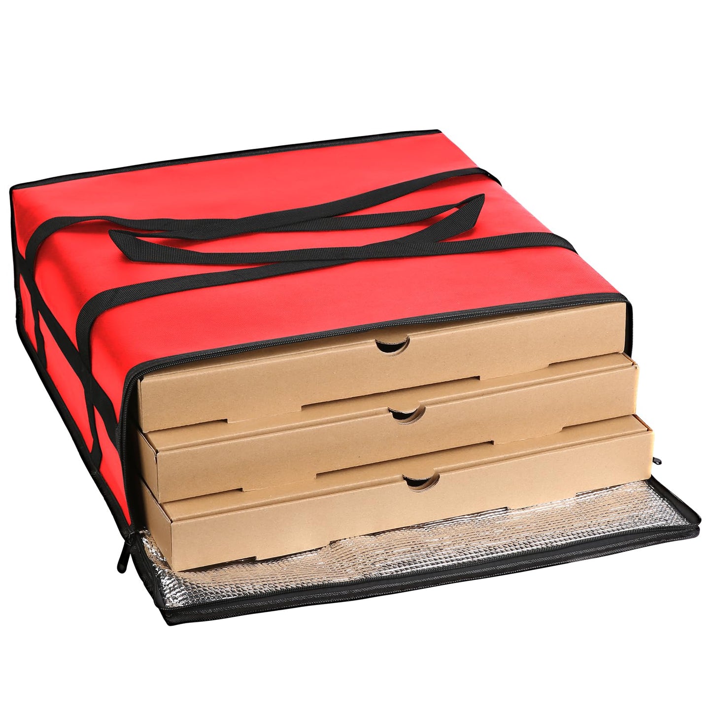 musbus Pizza Carrier Insulated Bags Large for Deliveries, Insulated Pizza Carrier Delivery Bag 20x20 Food Bag for Personal and Professional Use